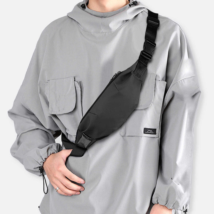 Schwarze wasserdichte Brusttasche für Damen und Herren