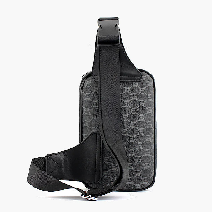 Rückansicht der Sling Bag mit Monogramm für Herren – Avenue Rückenpolsterung