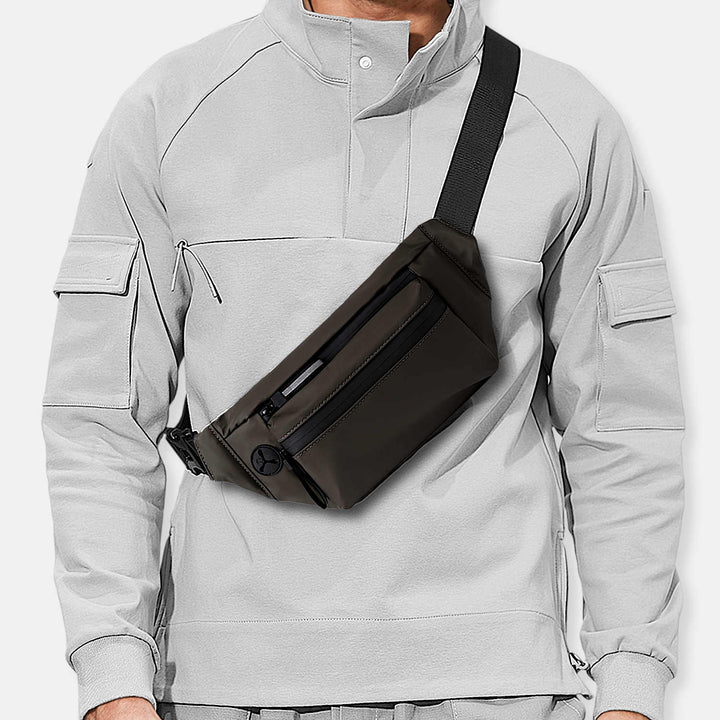 Braune anthrazit wasserdichte und reflektierende Brusttasche für Damen und Herren