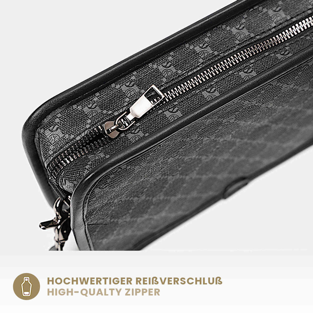 Kameratasche Handtasche für Herren mit Karo Muster im Luxus Style