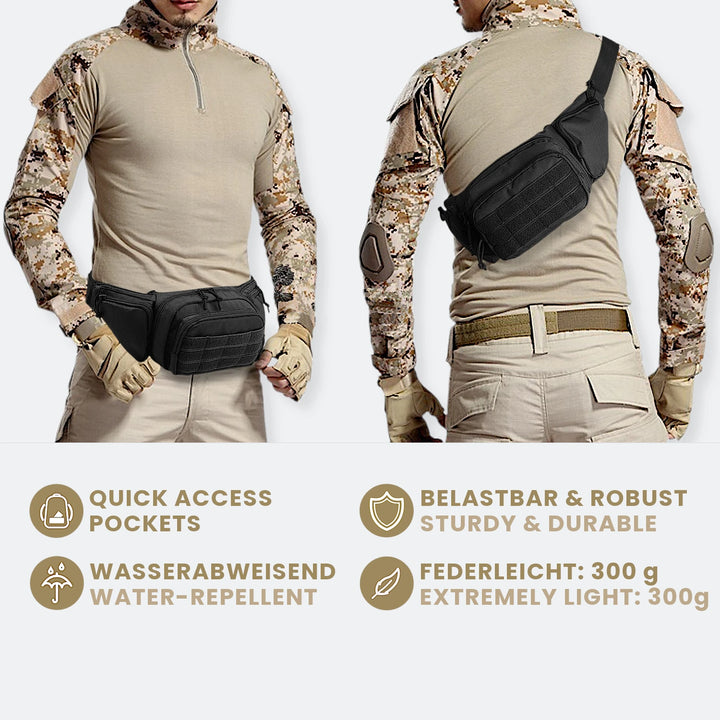 Taktische Bauchtasche mit MOLLE und Holster "TROOPER"