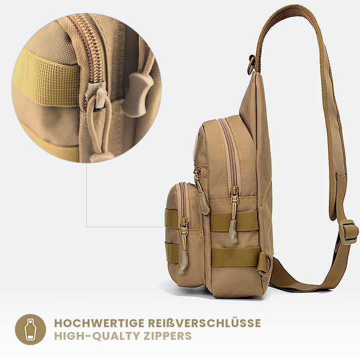 Taktische Brusttasche, Crossbody Bag mit MOLLE und Flaschenhalter "SPECIALIST"